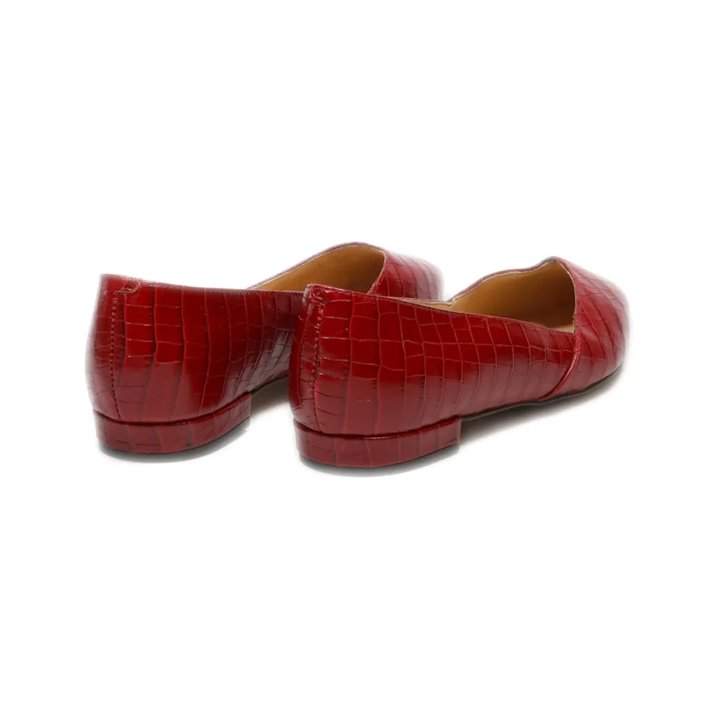 J. Crew Mid-Heel Shoes Leather Red Colour For Women