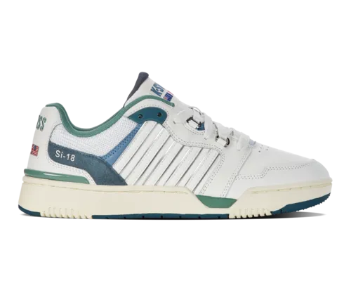 K-Swiss Men's Si-18 Rival Brilliant White Ashleigh Blue Beryl Green Shoes