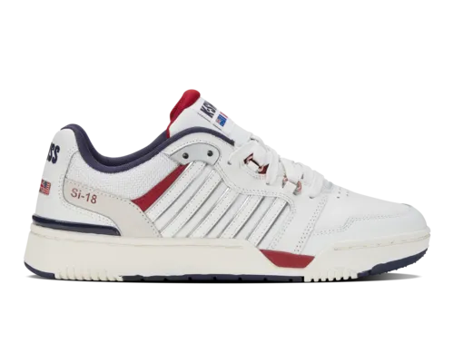 K-Swiss Men's Si-18 Rival Brilliant White Tibetan Red Peacoat Shoes