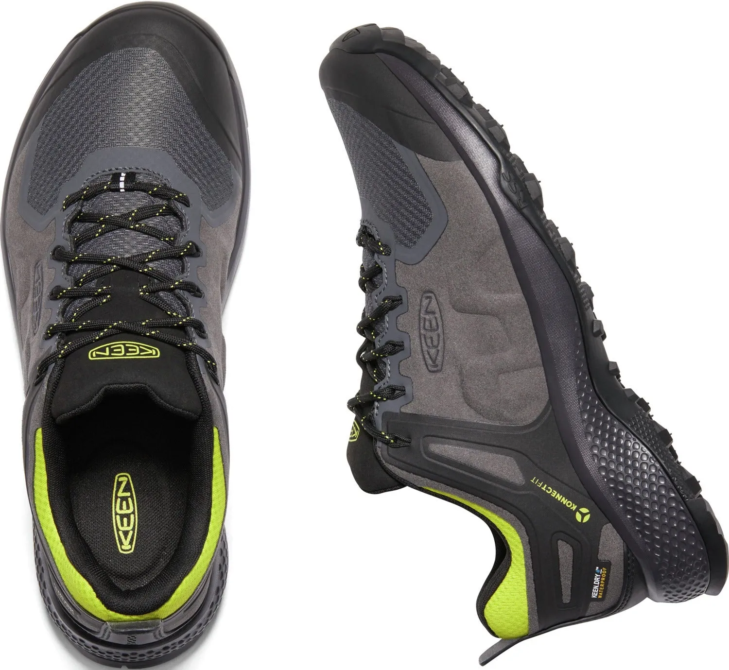 'Keen Outdoor' Men's Explore WP Low Hiker - Magnet / Bright Yellow