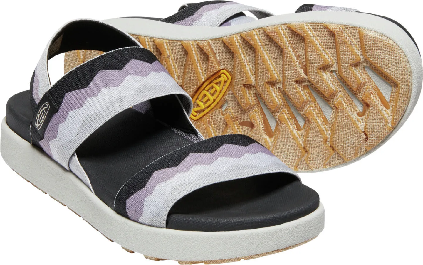 'Keen Outdoor' Women's Elle Backstrap Sandal - Black / Thistle