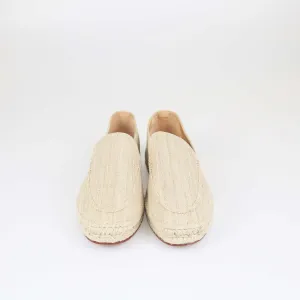 Loro Piana Beige Raffia Espadrilles Seaside Walk Loafers