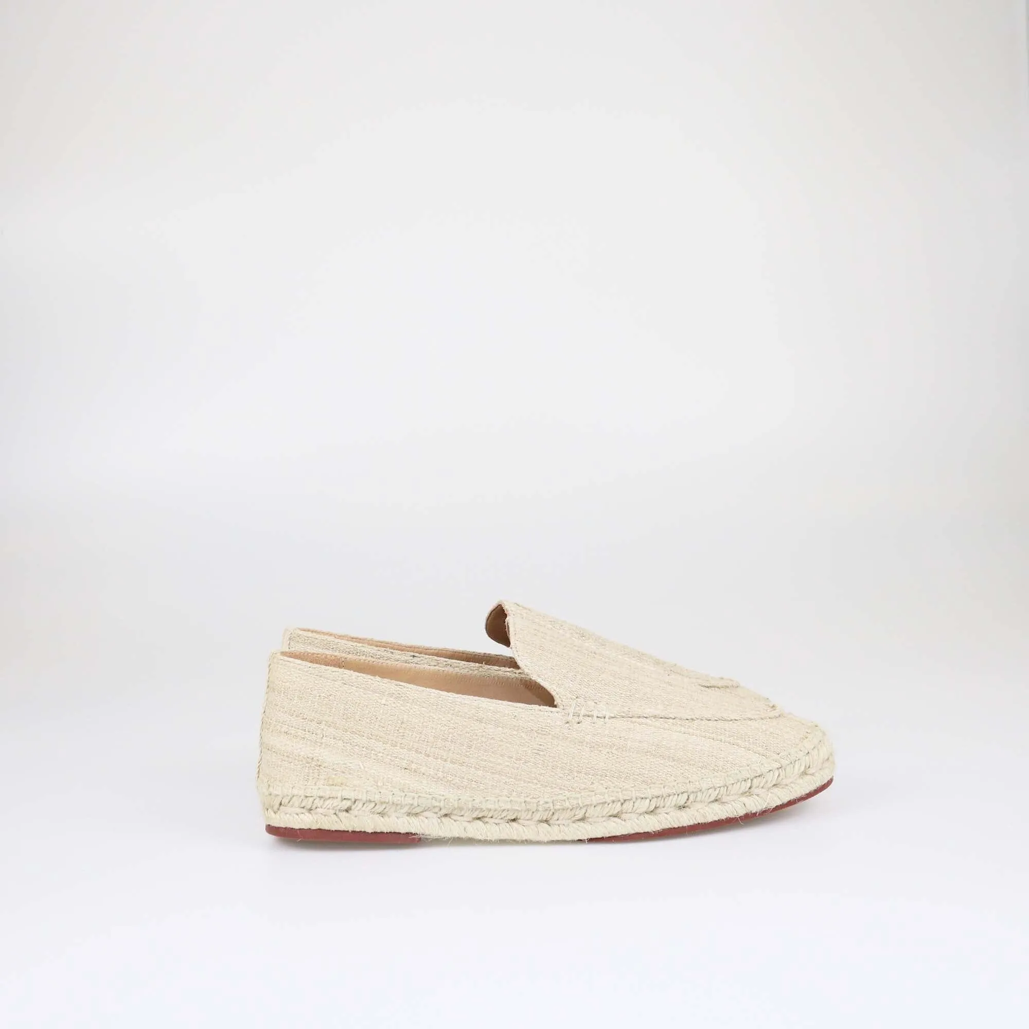 Loro Piana Beige Raffia Espadrilles Seaside Walk Loafers