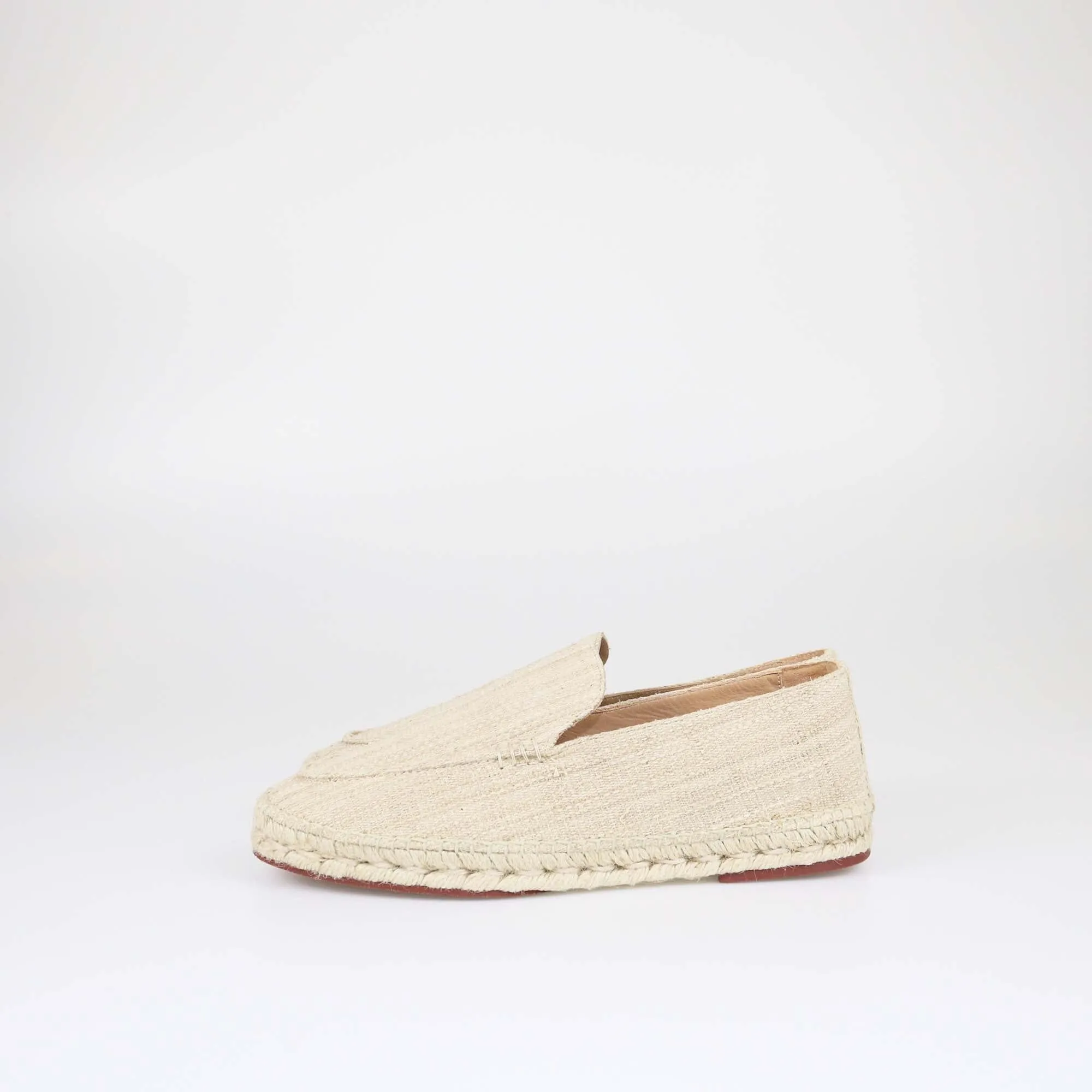 Loro Piana Beige Raffia Espadrilles Seaside Walk Loafers