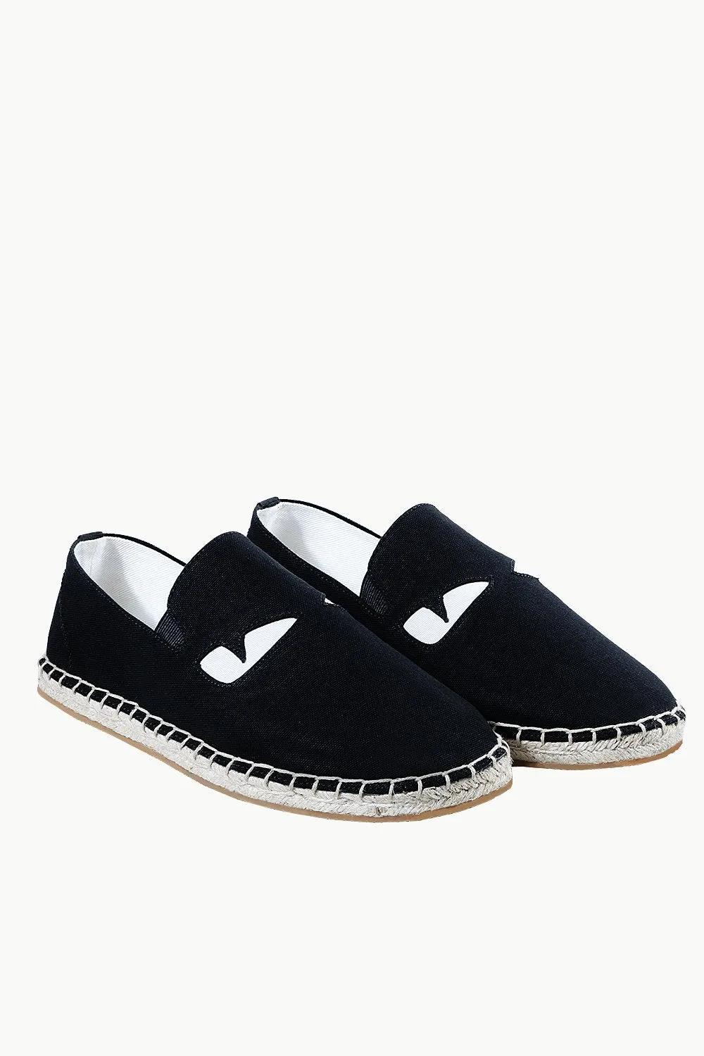 Mens Black Eye Patched Espadrilles
