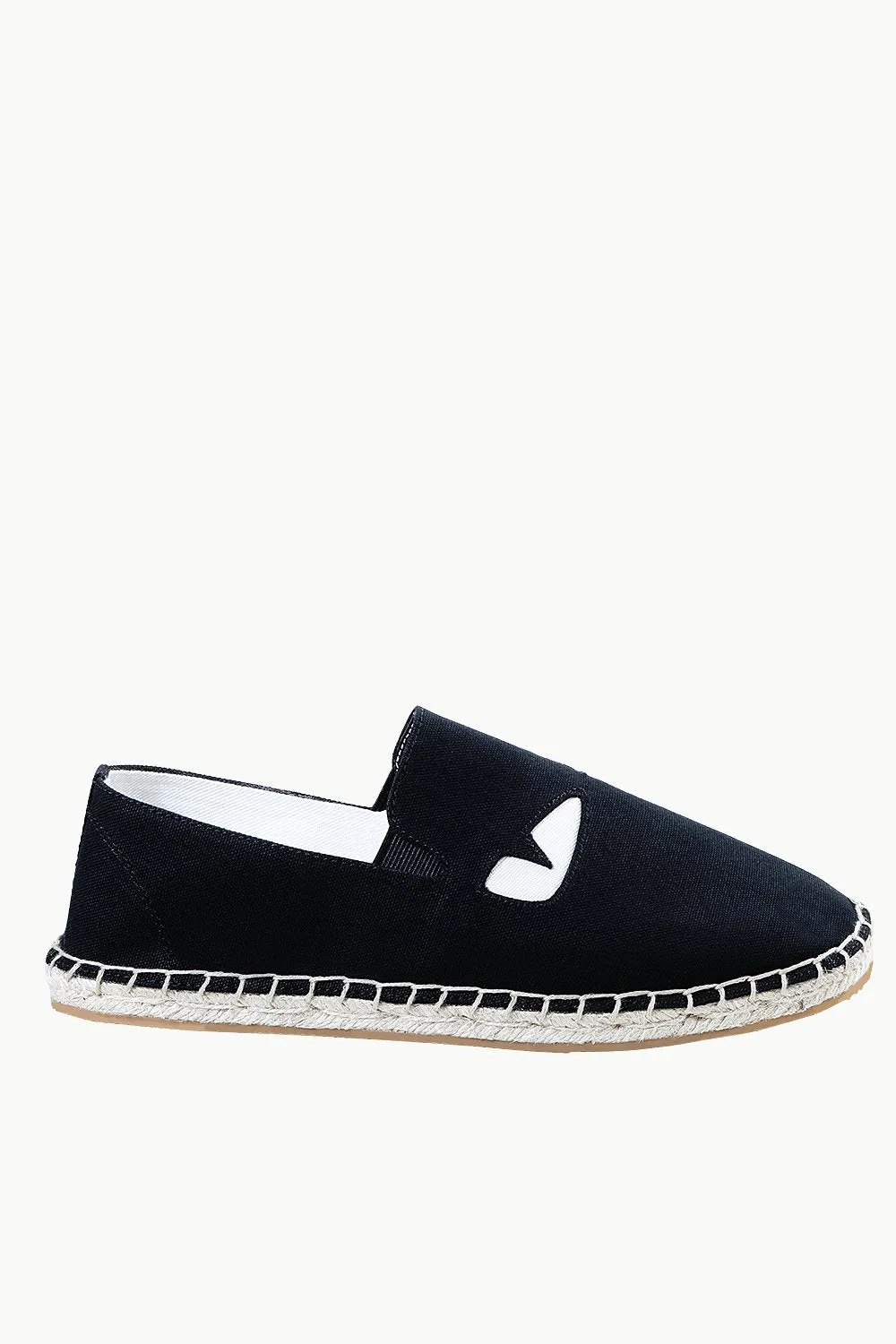 Mens Black Eye Patched Espadrilles