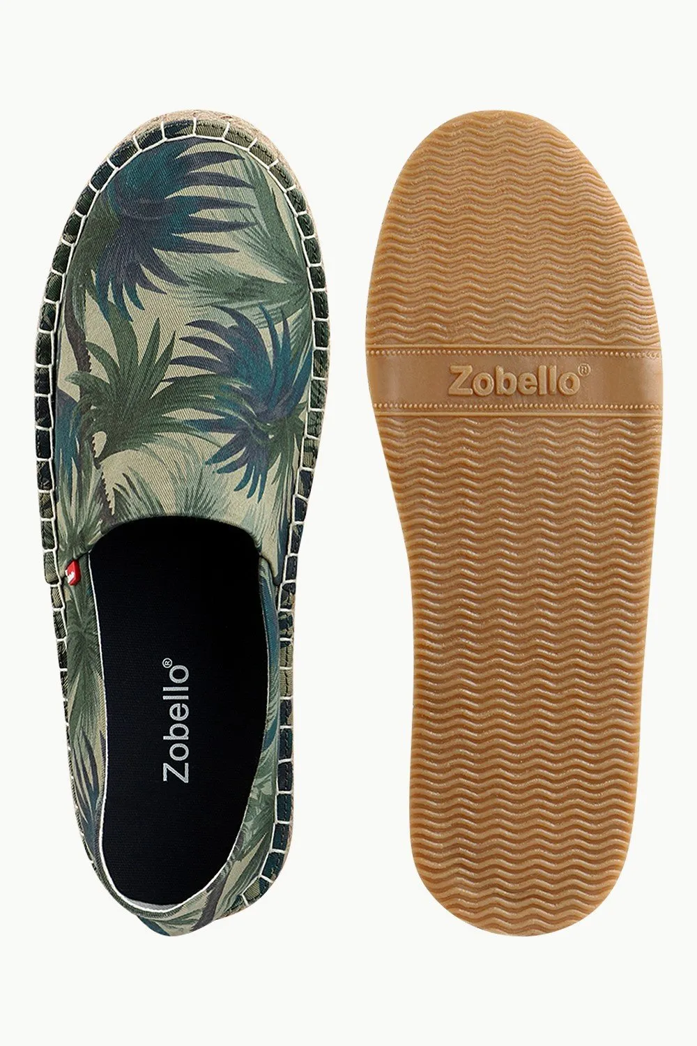 Men's Island Print Green Espadrilles