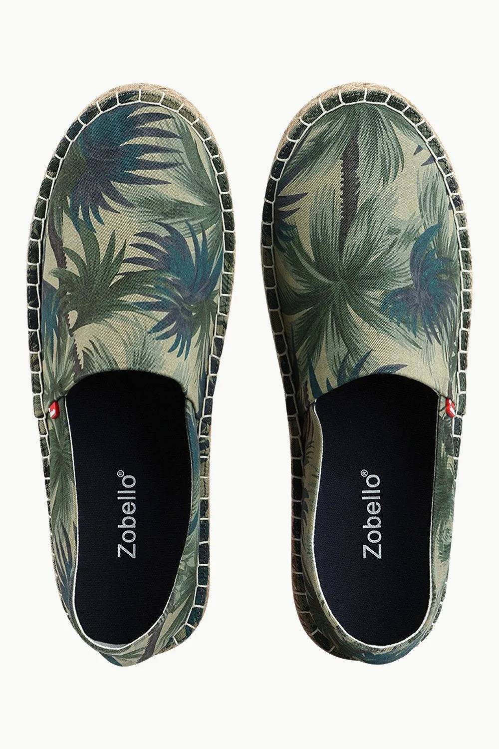 Men's Island Print Green Espadrilles