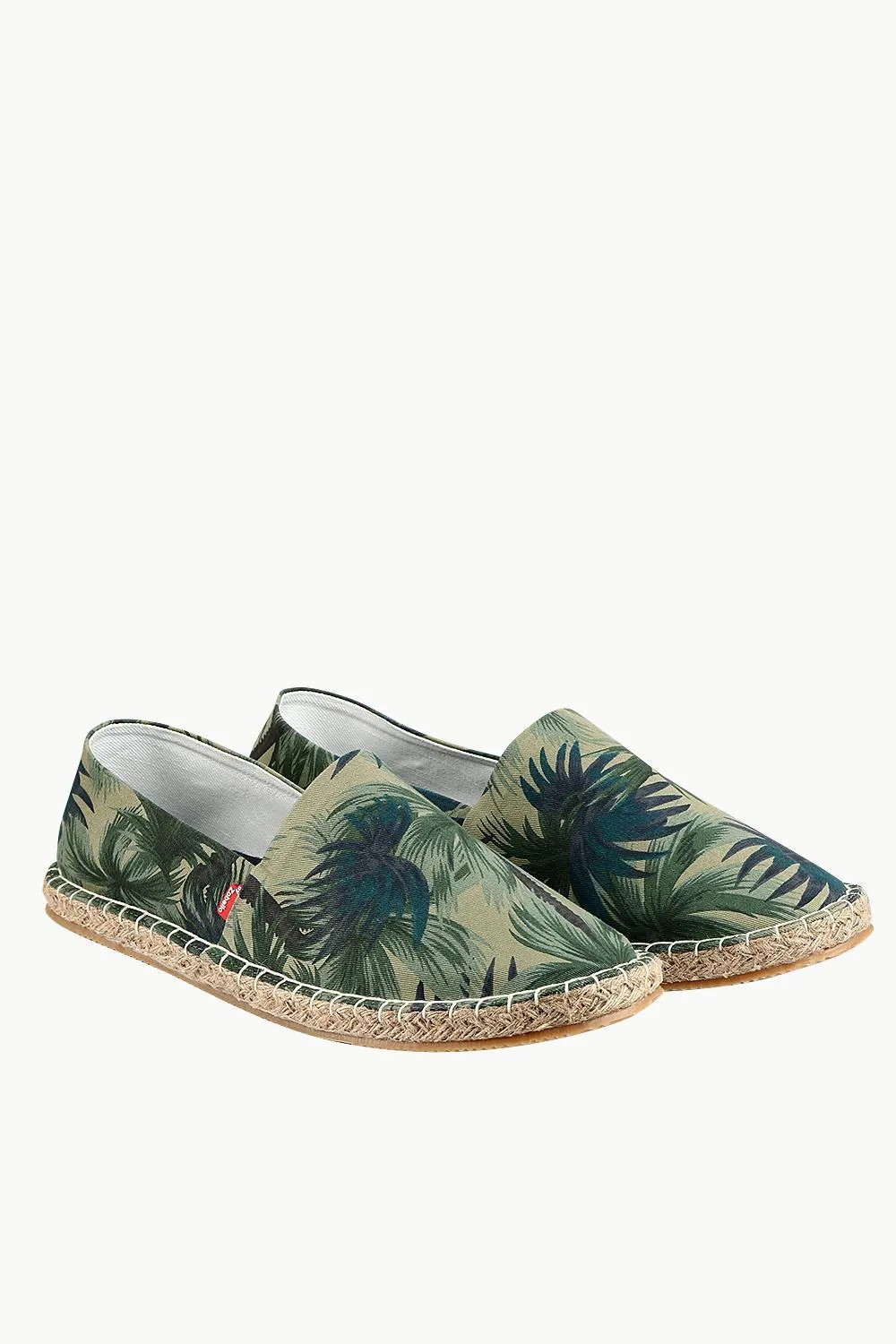 Men's Island Print Green Espadrilles
