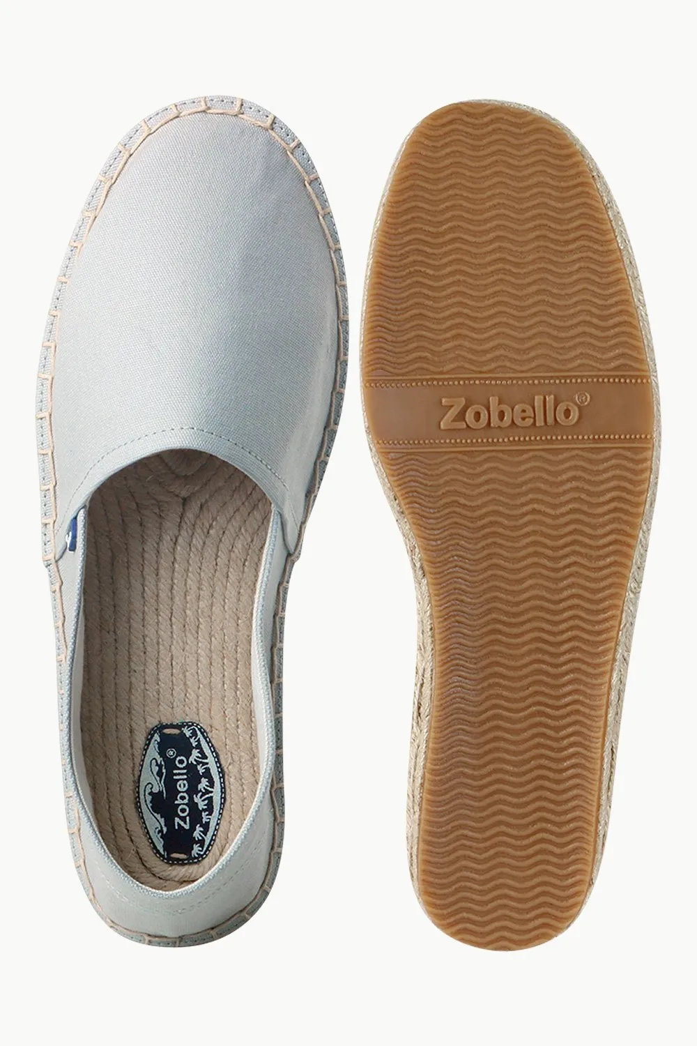 Men's Light Grey Canvas Basque Espadrilles