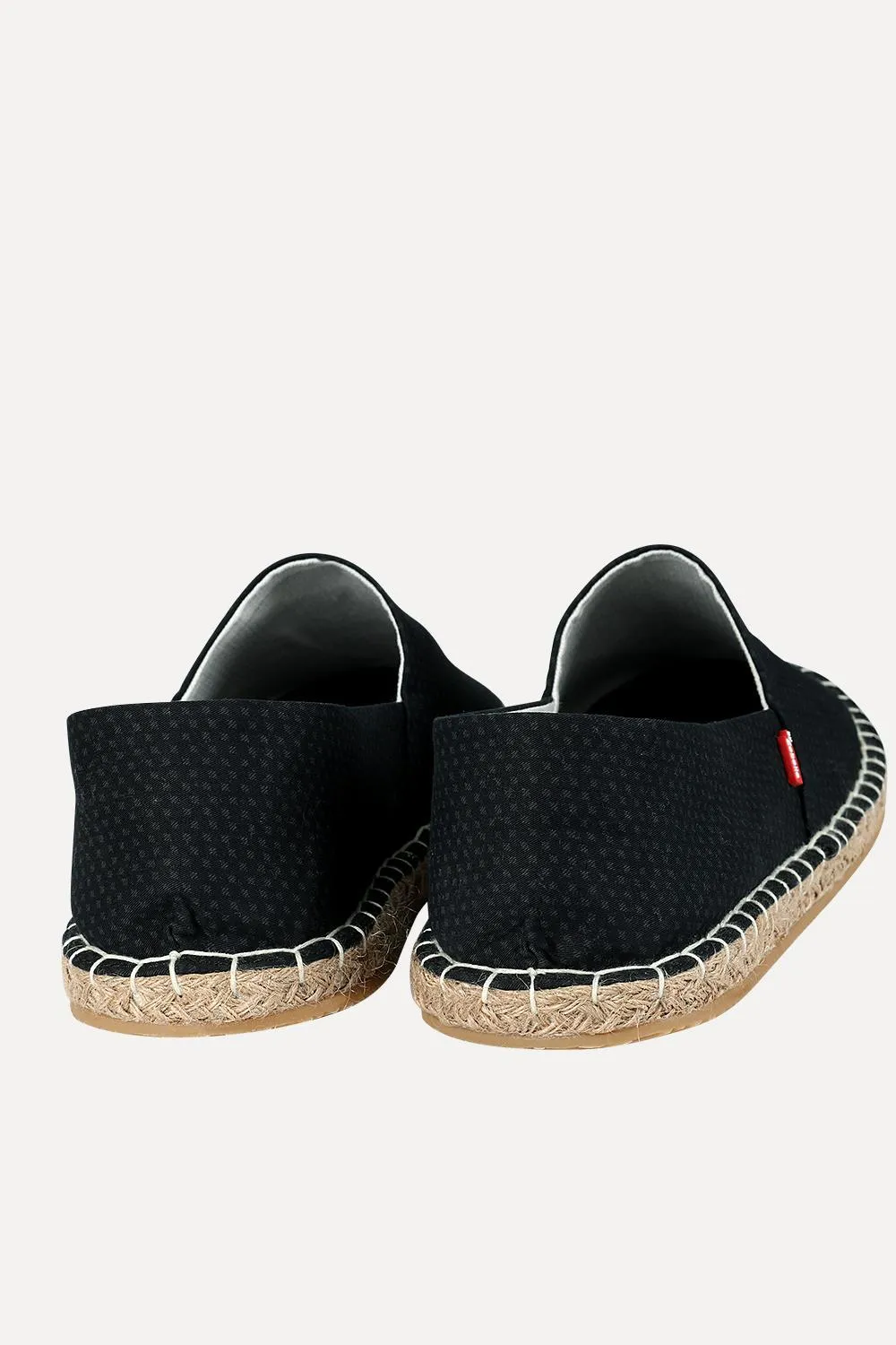 Men's Printed Black Canvas Espadrilles