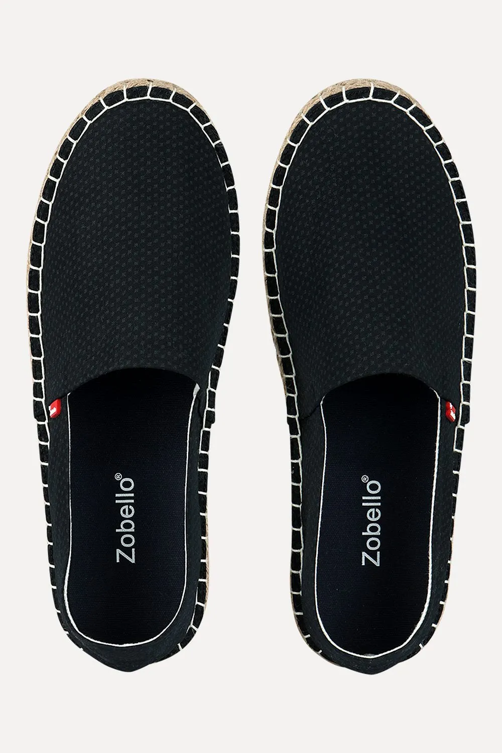 Men's Printed Black Canvas Espadrilles