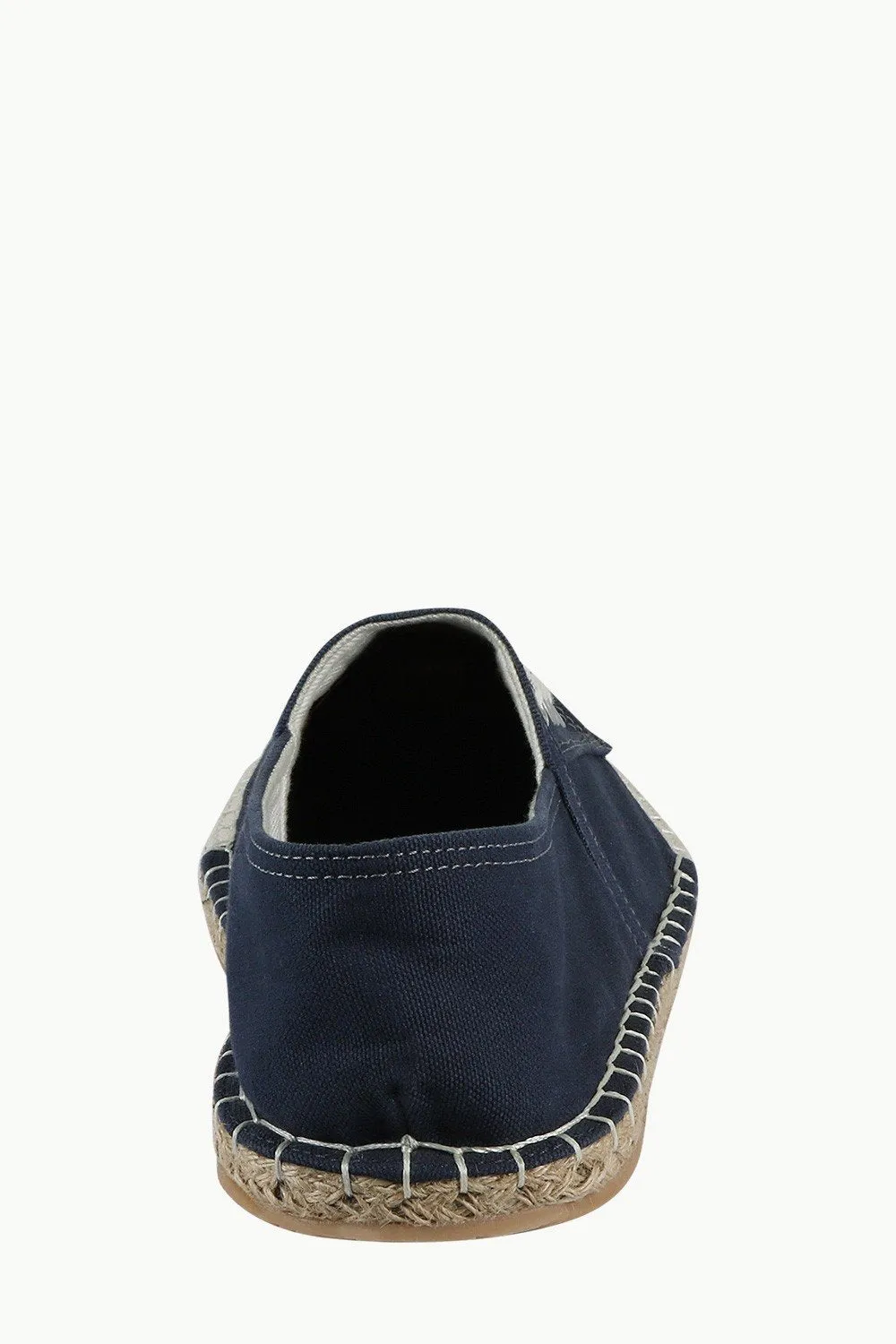 Mock Lace Up Navy Espadrilles