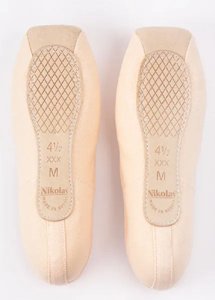 Nikolay Katya, Canvas, Ballet Pink, Super Soft Shank Pointe Shoe