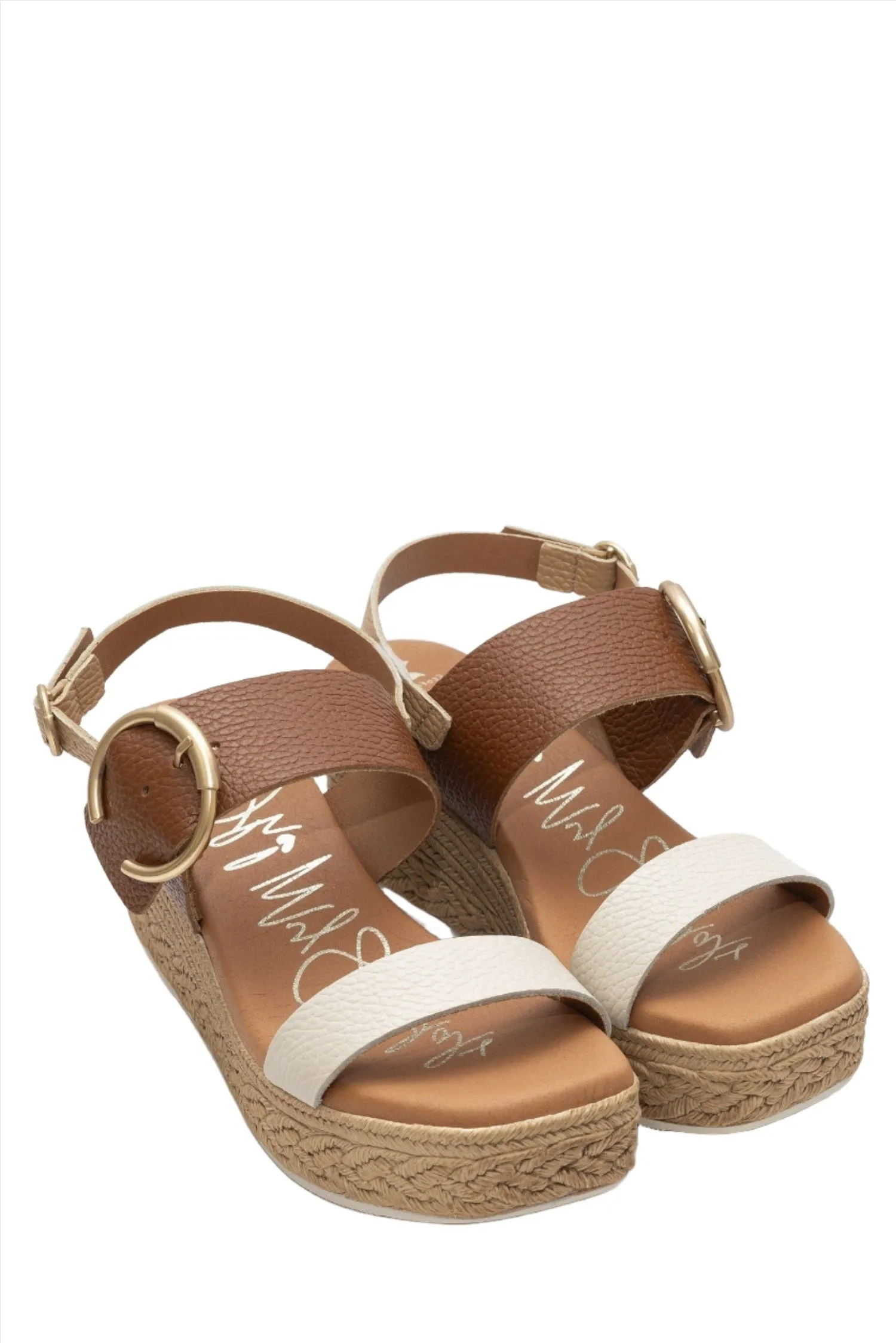 Oh My Sandals Womens Wedge Sandal 5455 Doya Camel