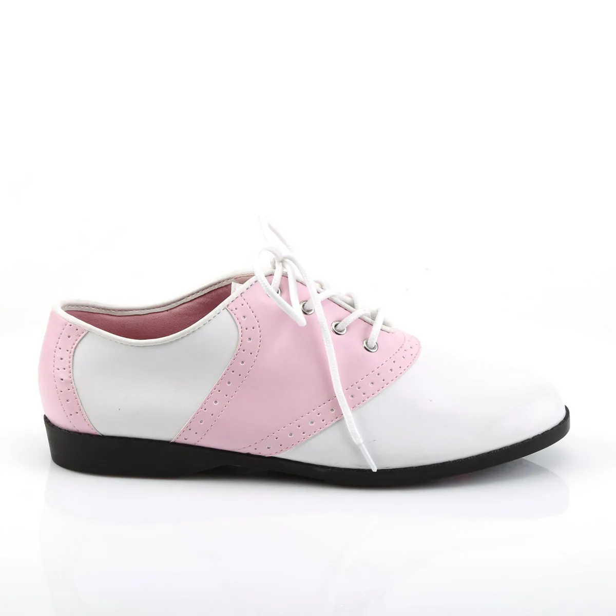 Pink and White Saddle Shoes