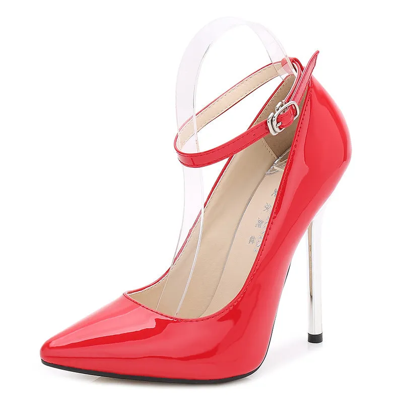 Pointed Toe Plus Size Stiletto Model Shoes