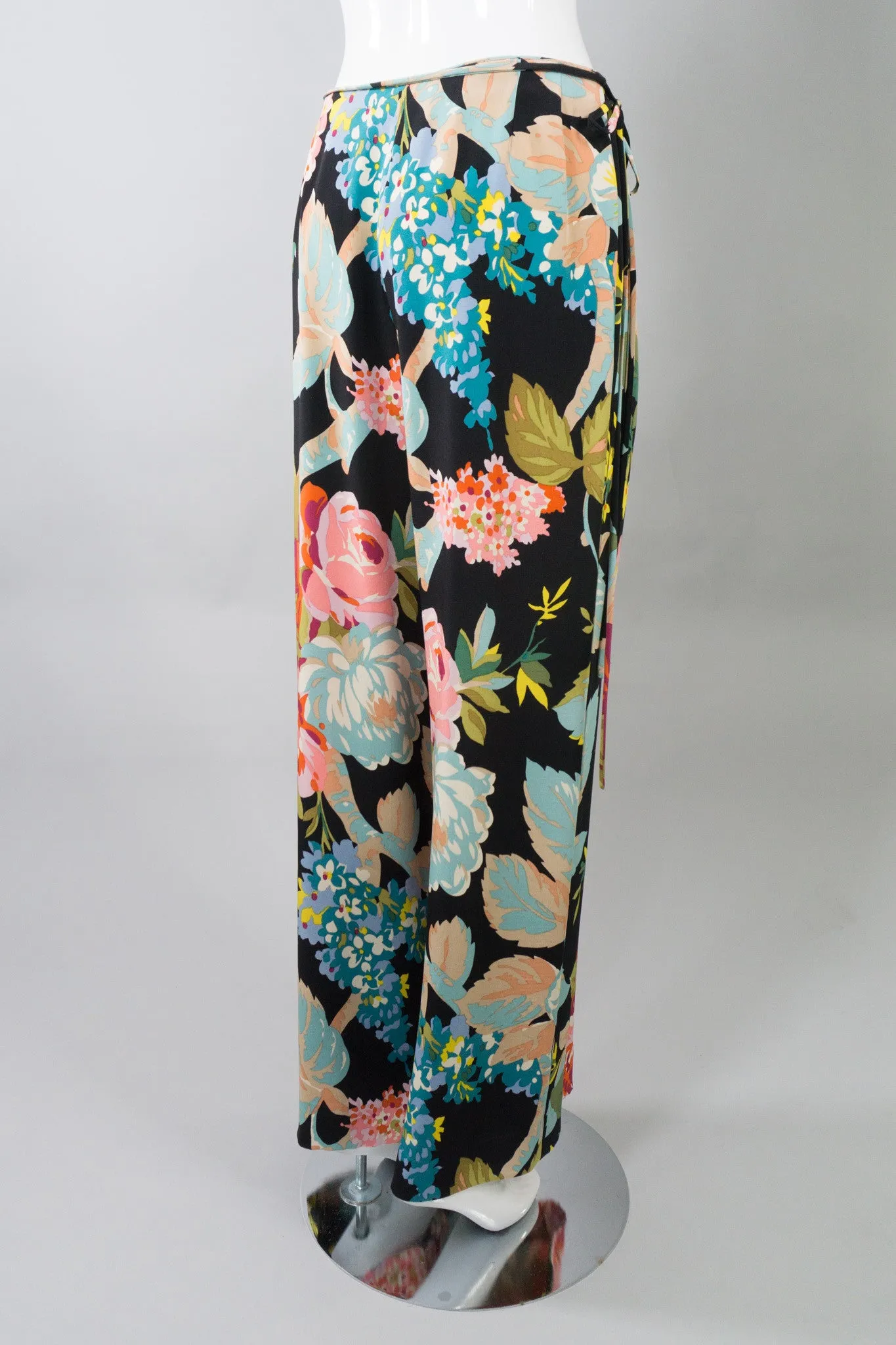 Portfolio Silk Floral Wrap Pant