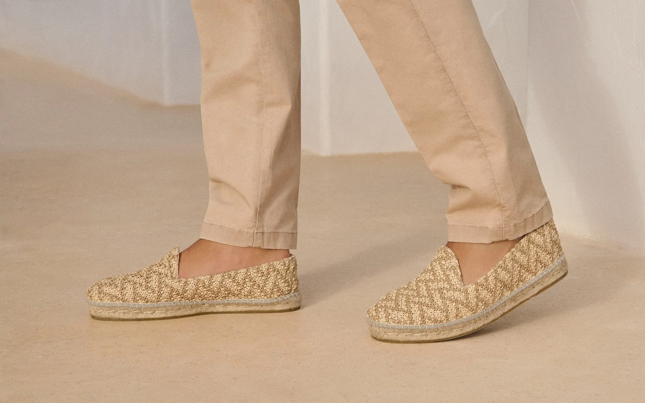Raffia Zig-Zag Espadrilles - G13C0 - Yucatán Cream And Natural
