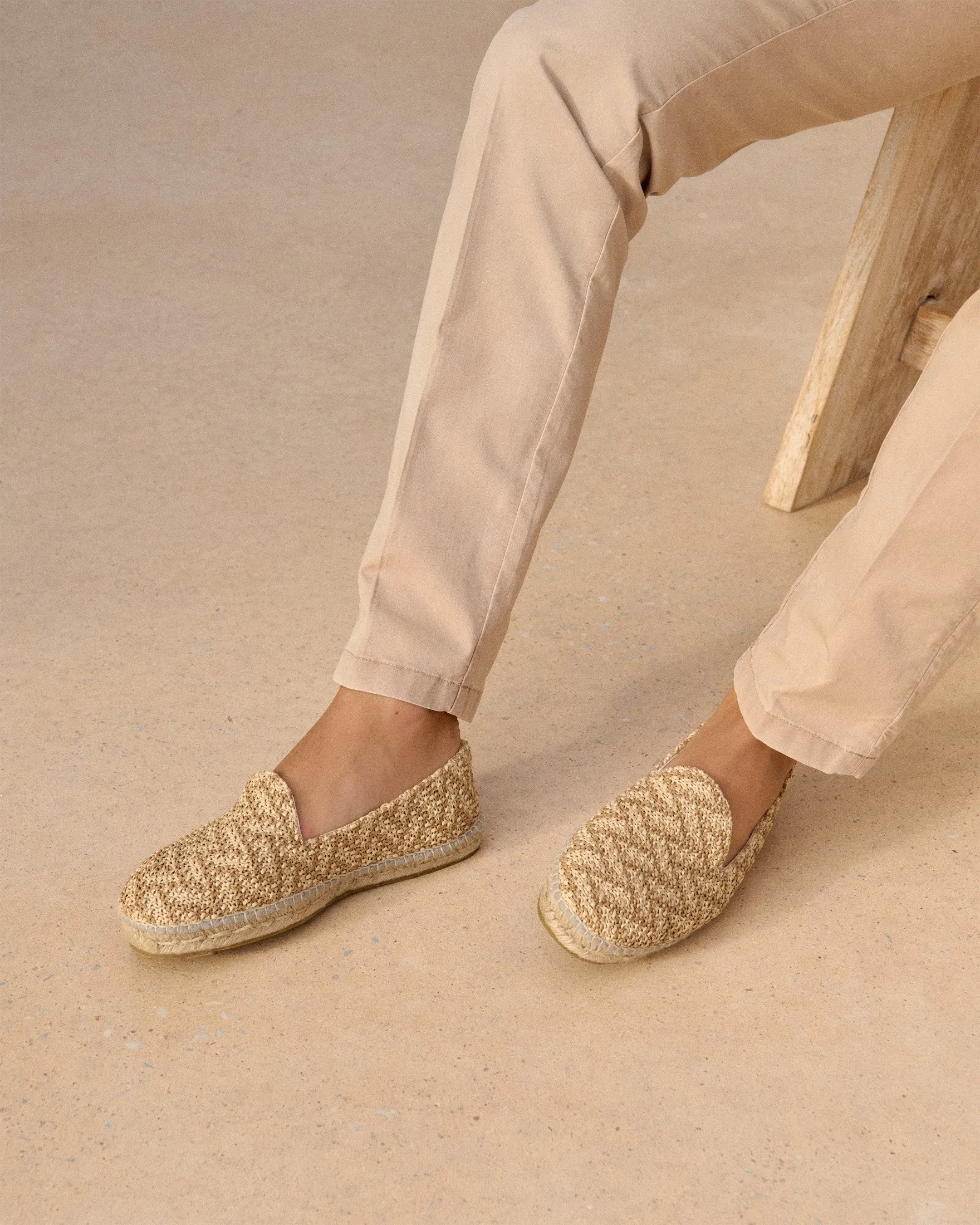 Raffia Zig-Zag Espadrilles - G13C0 - Yucatán Cream And Natural