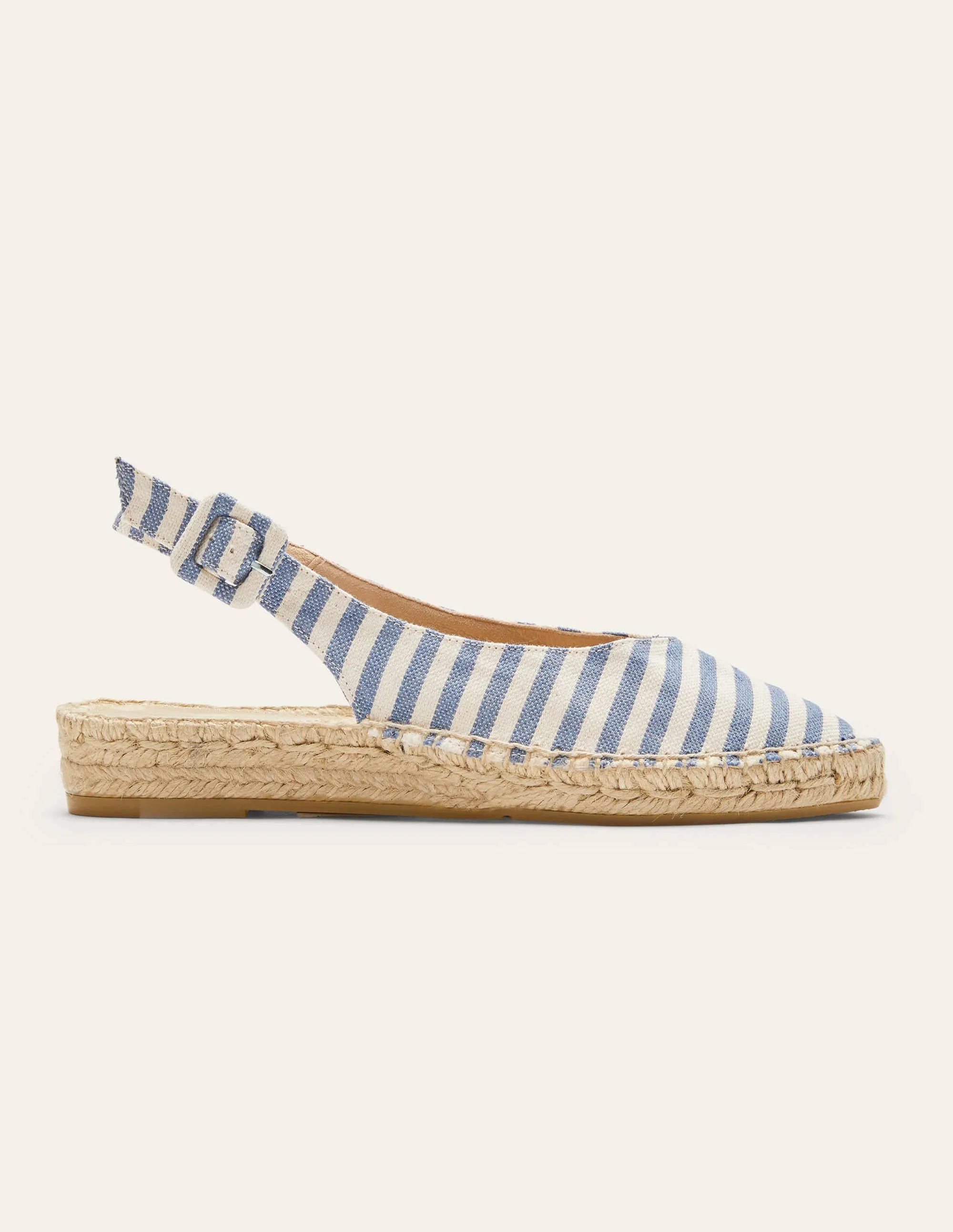 Slingback Espadrille Sandals-Moroccan Blue Stripe