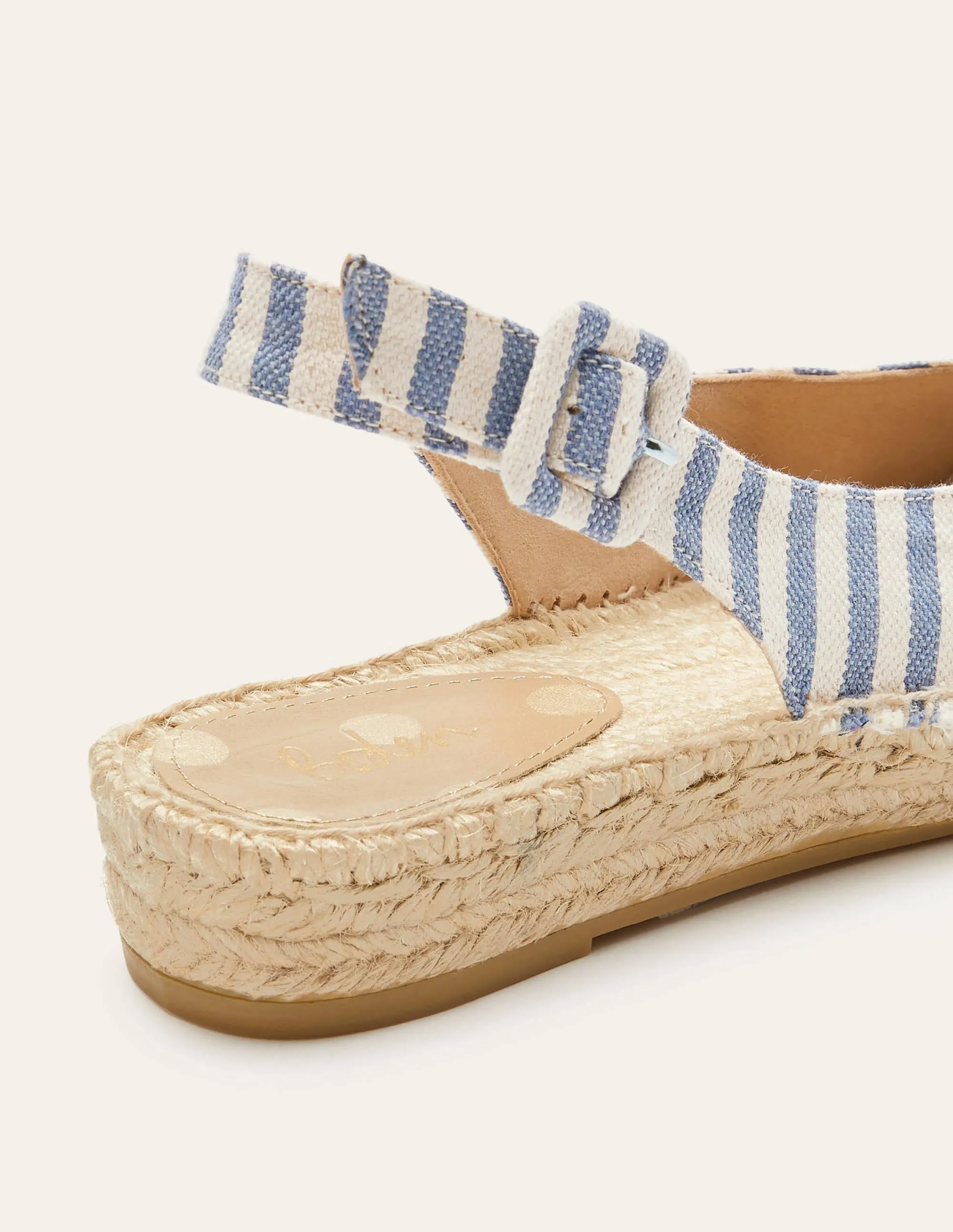Slingback Espadrille Sandals-Moroccan Blue Stripe