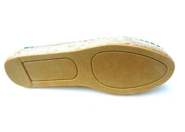 Snake Green Glitter Espadrilles