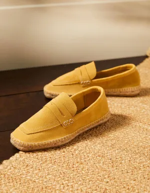 Suede Loafer Espadrilles-Honeycomb