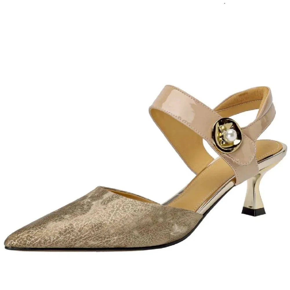 TSS72 Leather Thin High Heels - Women's Casual Shoes