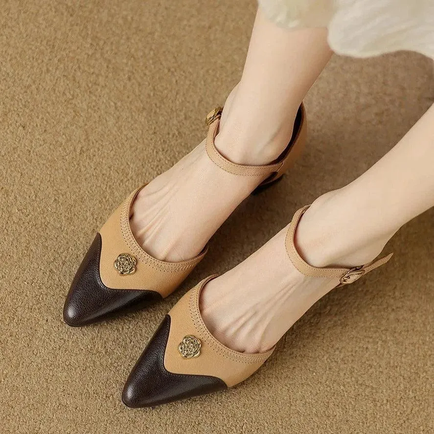 TSS78 Thick Medium Heels - Women's Casual Shoes