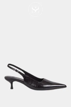VAGABOND LYKKE 301 BLACK LEATHER SLINGBACK POINTED TOE SHOES